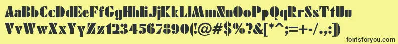 JensenBold Font – Black Fonts on Yellow Background