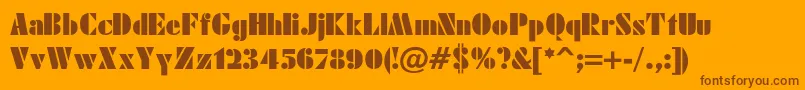 JensenBold Font – Brown Fonts on Orange Background