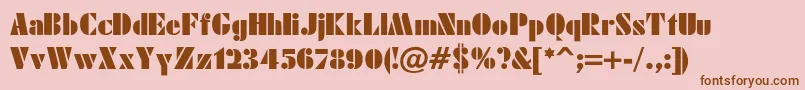 JensenBold Font – Brown Fonts on Pink Background