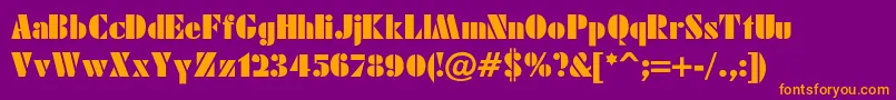 JensenBold Font – Orange Fonts on Purple Background