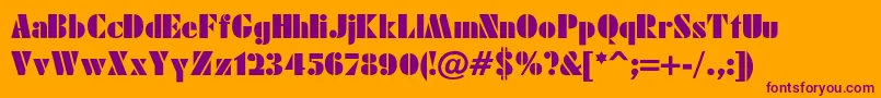 JensenBold Font – Purple Fonts on Orange Background