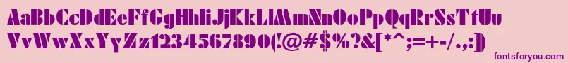 JensenBold Font – Purple Fonts on Pink Background
