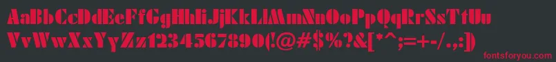 JensenBold Font – Red Fonts on Black Background