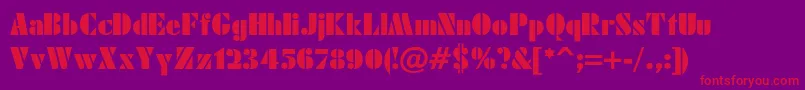 JensenBold Font – Red Fonts on Purple Background