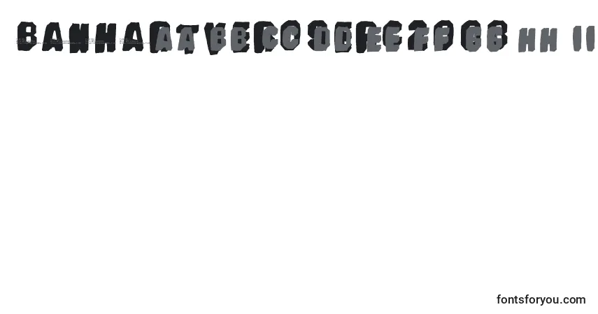 Czcionka BanhartVer09Erc2008 – alfabet, cyfry, specjalne znaki