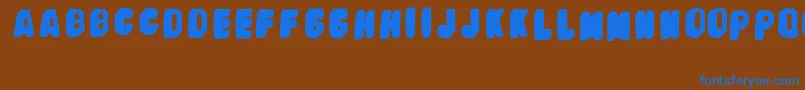 BanhartVer09Erc2008 Font – Blue Fonts on Brown Background