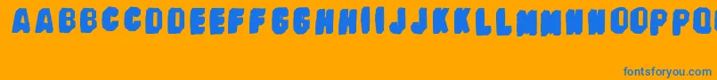 BanhartVer09Erc2008 Font – Blue Fonts on Orange Background