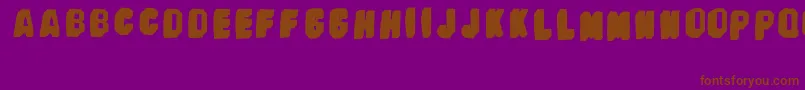 BanhartVer09Erc2008 Font – Brown Fonts on Purple Background