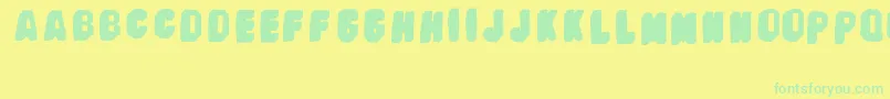 BanhartVer09Erc2008 Font – Green Fonts on Yellow Background