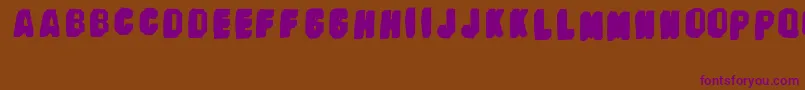BanhartVer09Erc2008 Font – Purple Fonts on Brown Background