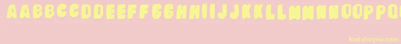 BanhartVer09Erc2008 Font – Yellow Fonts on Pink Background