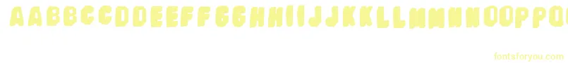 BanhartVer09Erc2008 Font – Yellow Fonts on White Background