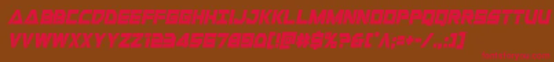 Libertyislandcondital Font – Red Fonts on Brown Background