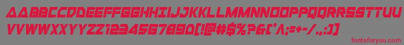 Libertyislandcondital Font – Red Fonts on Gray Background