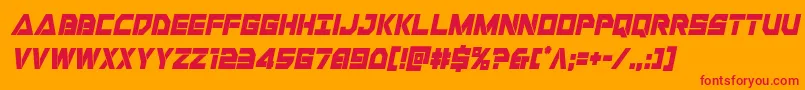 Libertyislandcondital Font – Red Fonts on Orange Background