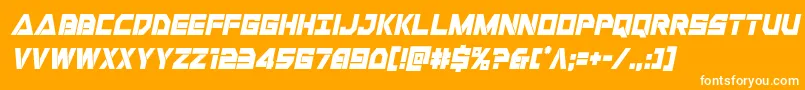 Libertyislandcondital Font – White Fonts on Orange Background