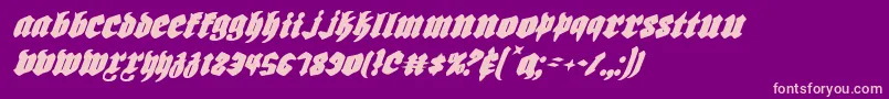 Biergarteni Font – Pink Fonts on Purple Background