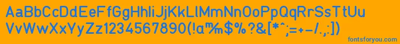 Tgl017Alt Font – Blue Fonts on Orange Background