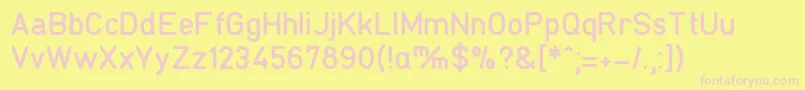 Tgl017Alt Font – Pink Fonts on Yellow Background