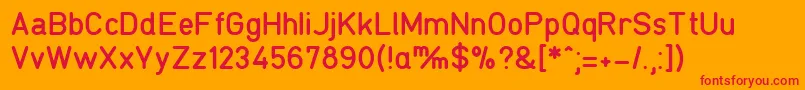 Tgl017Alt Font – Red Fonts on Orange Background