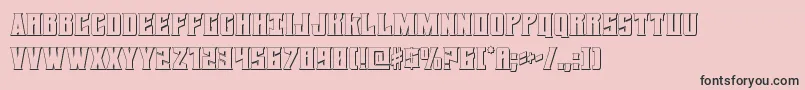 Daemonicus3D Font – Black Fonts on Pink Background