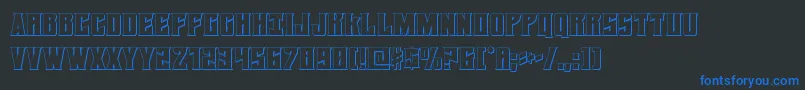 Daemonicus3D Font – Blue Fonts on Black Background