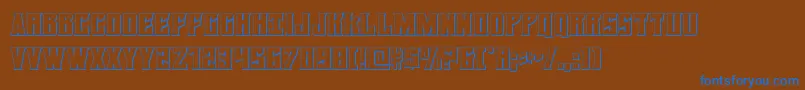 Daemonicus3D Font – Blue Fonts on Brown Background
