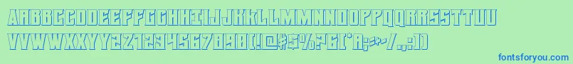 Daemonicus3D Font – Blue Fonts on Green Background