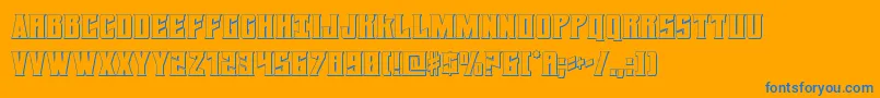 Daemonicus3D Font – Blue Fonts on Orange Background