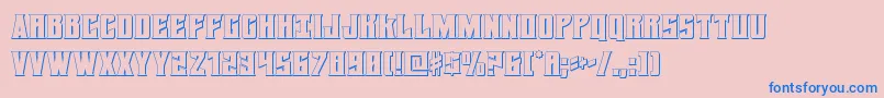 Daemonicus3D Font – Blue Fonts on Pink Background