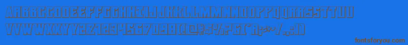 Daemonicus3D Font – Brown Fonts on Blue Background