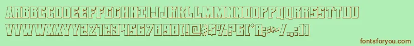 Daemonicus3D Font – Brown Fonts on Green Background