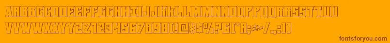 Daemonicus3D Font – Brown Fonts on Orange Background