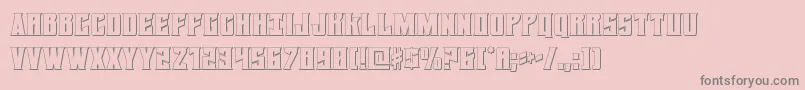 Daemonicus3D Font – Gray Fonts on Pink Background