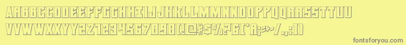 Daemonicus3D Font – Gray Fonts on Yellow Background