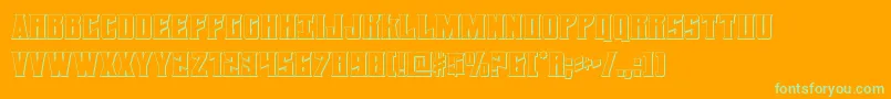 Daemonicus3D Font – Green Fonts on Orange Background