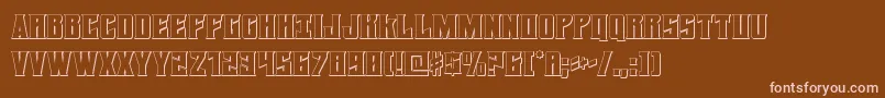 Daemonicus3D Font – Pink Fonts on Brown Background