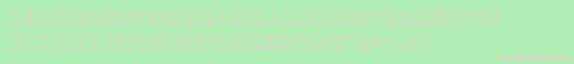 Daemonicus3D Font – Pink Fonts on Green Background