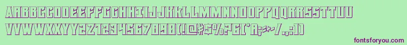 Daemonicus3D Font – Purple Fonts on Green Background
