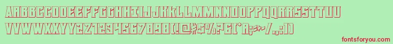 Daemonicus3D Font – Red Fonts on Green Background