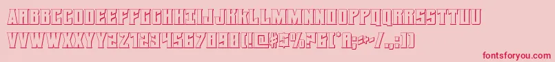 フォントDaemonicus3D – ピンクの背景に赤い文字