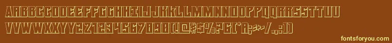 Daemonicus3D Font – Yellow Fonts on Brown Background