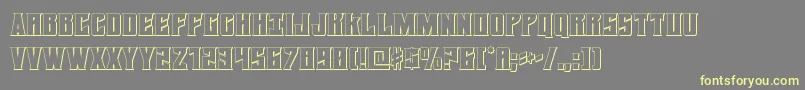 Daemonicus3D Font – Yellow Fonts on Gray Background