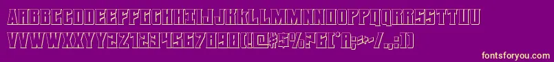 Daemonicus3D Font – Yellow Fonts on Purple Background