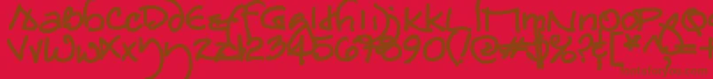Redstarbold Font – Brown Fonts on Red Background