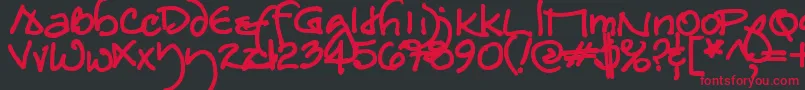 Redstarbold Font – Red Fonts on Black Background