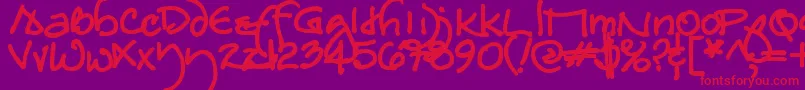 Redstarbold Font – Red Fonts on Purple Background