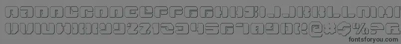 DanStargateOutline Font – Black Fonts on Gray Background