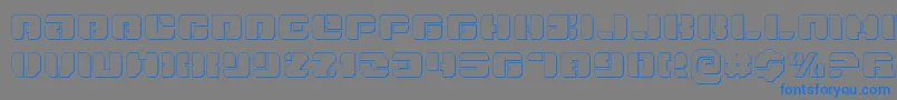 DanStargateOutline Font – Blue Fonts on Gray Background
