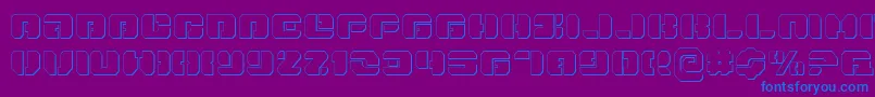 DanStargateOutline Font – Blue Fonts on Purple Background